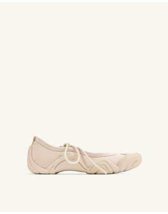 JW PEI Caitlin - Sneakers stile ballerine stringate grigie-Grigio