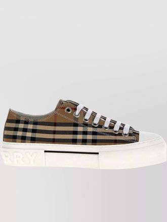 Burberry canvas round toe rubber sole sneakers