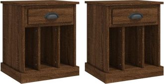 vidaXL Bedside Cabinets 2 pcs Brown Oak 43x36x50 cm Vidaxl