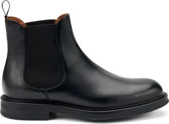 Frau Zwarte leren Beatles schoenen met elastische zijkanten - Heren - Chelseaboots - Zwart - 43 EU - Schoenen