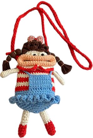 Generic Cell Phone Purse, Knitted Sausage Mouth Funny Pouch, Cartoon Phone Purse Shoulder Bag, Lightweight Carry Accessory for Daily Outings, Women Girls Outd