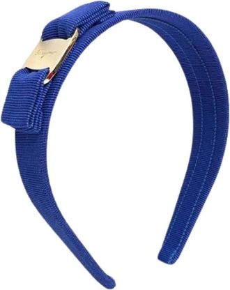 Ferragamo Pre-owned Accessories, female, Blue, Size: ONE SIZE Pre-owned Cotton Hair Accessory