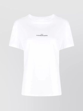 Maison Margiela logo distort crew neck t-shirt with short sleeves