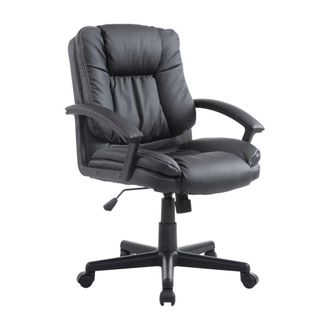 Carter's PU Leather Executive Office Chair Swivel Armchair PC Desk Computer Seat Height Adjustable (Black) Modern Racing Rolling-Black - CARTER | TJ Hughes Bl