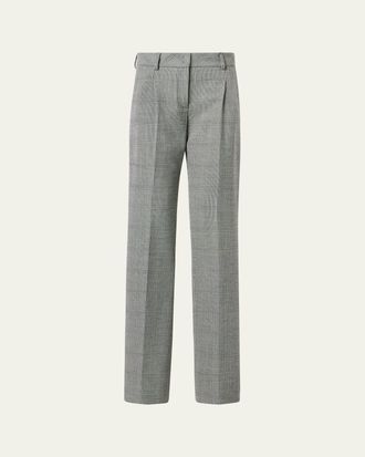 Akris Fabri Prince Of Wales Check Straight-Leg Trousers