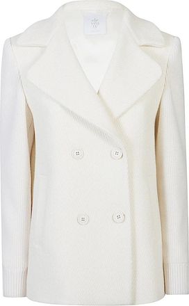 Eleventy Mujer, Abrigos, Blanco, Talla: L