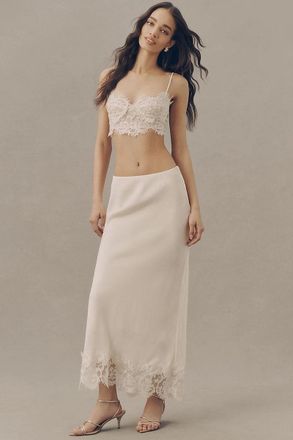 Bardot Elisan Lace Satin Maxi Skirt