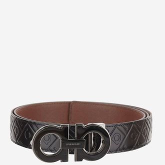 Ferragamo omkeerbare leren riemen met twee verwisselbare hoezen