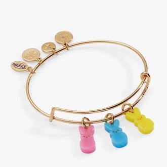 Alex and Ani PEEPS Bunny Multi-Charm Bangle in Gold at Nordstrom
