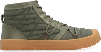 Volta Leren Mid-Top Sneakers met Rits - Heren - Sneakers - Groen - 43 EU - Leer - Schoenen