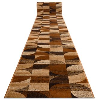 RugsX Alfombra De Pasillo Royal H387 Geom&eacute;trico Marr&oacute;n / Mostaza 70cm Brown 70x610 Cm