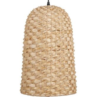 Beliani L&aacute;mpara De Techo De Madera De Bamb&uacute; Clara 129 Cm Hecho A Mano Kerio