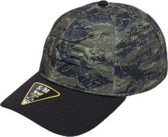 Oakley Mens 6 Panel Stretch Hat Embossed Baseball Cap, Green, L