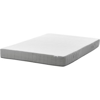 Beliani Beliani - eu Double Size Pocket Sprung Mattress with Handles Memory Foam Filling 4ft6 Medium Firm Removable Cover 7-Zone Cushy