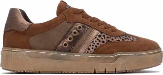 Refresh Womens Casual Suede Sneakers In Camel