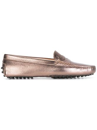 Tod's metallic loafers - Bruin