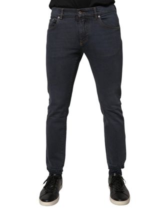 Dolce & Gabbana Mens Dark Gray Cotton Skinny Denim Jeans Elastane Clothing