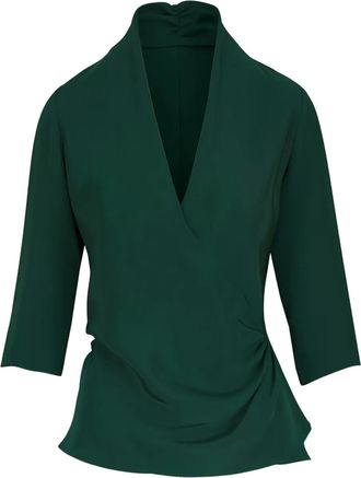 Peter Cohen Blusa drappeggiata - Verde