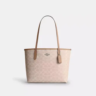 Coach Medium City Tote Bag In Signature Canvas