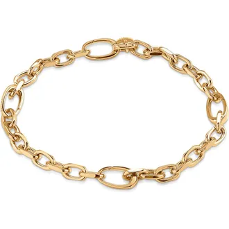 Monica Vinader Alta Capture Mini Link Bracelet in Yellow Gold at Nordstrom, Size Medium