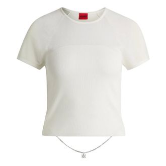 HUGO BOSS Dames, Tops, Beige, Maat: M Viscose