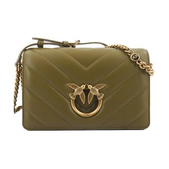 Pinko Classic Love Click Schoudertas - Dames - Schoudertassen - Groen - ONE Size - Tassen