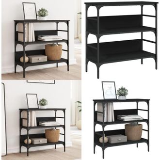 vidaXL Tavolino Consolle Nero 75x32x75 cm in Legno Multistrato - Tavolo da ingresso - Tavolo da soggiorno