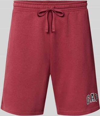 GAP Sweatshorts mit Logo und elastischem Bund in Dunkelrot, Gr&ouml;&szlig;e XXL