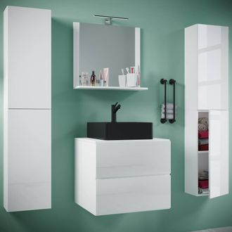 VCM 5 pcs. washbasin bath 60 cmLendas XL in White