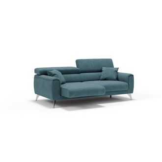 Divani.Store Sof&aacute; con asientos deslizantes impermeable 199 cm azul petr&oacute;leo