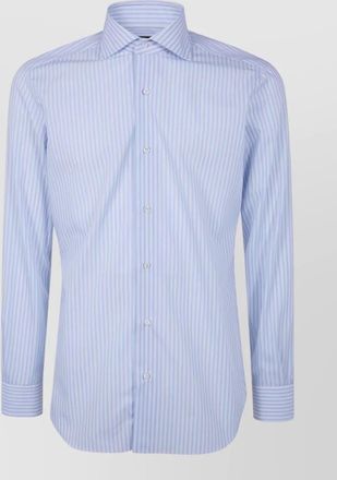 Barba striped cotton poplin shirt