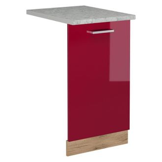 Vicco Coperchio per lavastoviglie R-Line, Rosso bordeaux lucido, 45 cm, pl Marmo Vicco