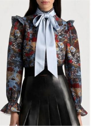 Alice & Olivia Bernice Blouse In Floral