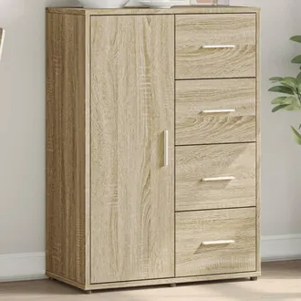 vidaXL Aparador De Madera De Ingenier&iacute;a Roble Sonoma 60x31x84 Cm Vidaxl