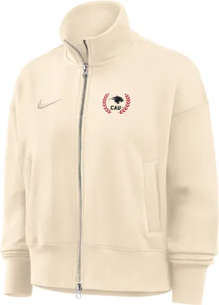 Nike Womens College (Clark Atlanta University) Nike Womens Phoenix Fleece Track Jacket in Brown | ZW052NCLAU26-NAT