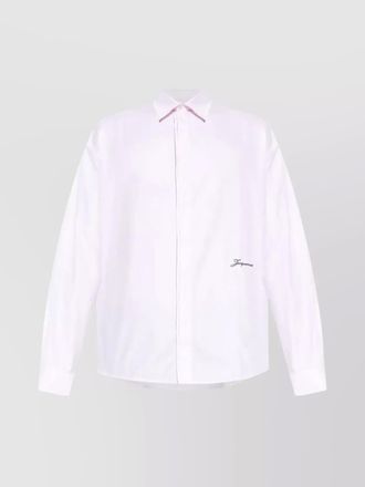 Jacquemus simon long sleeve shirt collar style