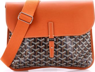 Goyard Coursier Messenger Bag Coated Canvas and Leather