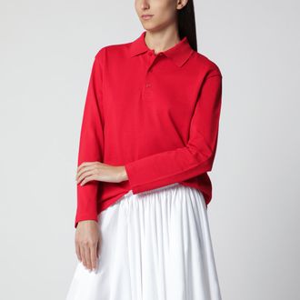 Flore Flore Polo Diana in cotone biologico rossa