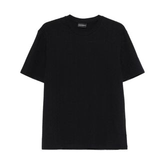 Emporio Armani T-Shirts, male, Black, Size: 2XL Logo-pattern T-shirt