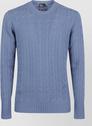 Drumohr braided wool crew neck sweater
