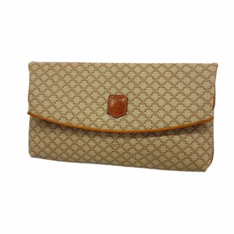Celine Beige Light Brown Pvc Clutch Bag (Pre-Owned)