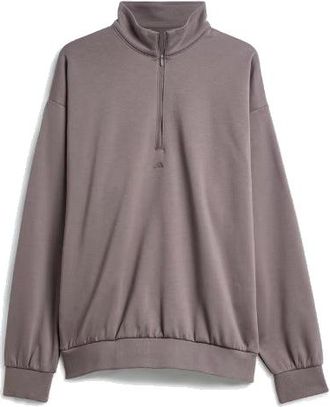 adidas Basketball Half-Zip Sweatshirt Asia Sizing Brown IW1627