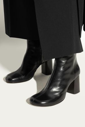Christophe Lemaire Leather Ankle Boots With Heels, Womens, Black