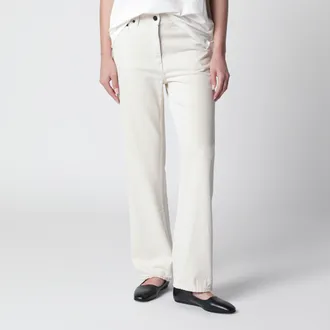 The Row Jeans Fargo in denim di cotone ecru