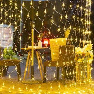 OEM Guirnalda De Luces Led De Red, 192 Luces Led De 3 M X 2 M, 8 Modos, Resistente Al Agua, Regulable Para Dormitorio, Navidad, Boda, Fiesta, Hogar, Jard&iacute;