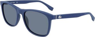 Lacoste Rectangle L.12.12 Zonnebril - Heren - Zonnebrillen - Blauw - 56 MM - Accessoires