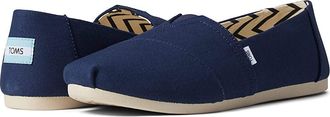 Toms Classic Alpargata - Wide Womens Slip on Shoes Navy : 5.5 D - Wide, Canvas