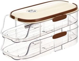 OEM Huevera Para Refrigerador, Soporte Autom&aacute;tico Para Huevos Con Ruedas, Huevera Que Ahorra Espacio, Contenedor Grande Para Almacenar Huevos En El Refrig