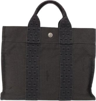 Herm&egrave;s Pre-owned Fourre-tout herline - Dames - Vintage Shopper - Grijs - ONE Size - Leer - Vintage