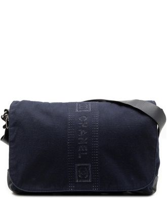 Chanel 2005-2006 Canvas Sports Line Logo Messenger Bag crossbody bag - Blue